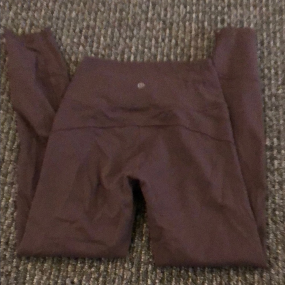 Brown Lululemon High-Waisted Leggings